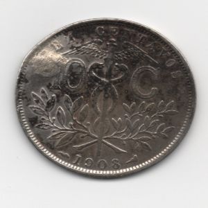  Bolivia, 10 centavos, 1908 808961269