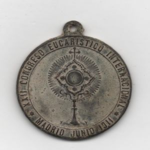 medalla  Congreso Eucaristico Madrid 1911 / Unifaz - s. XX 834731424