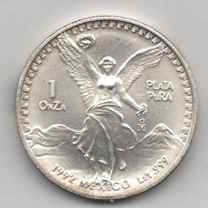México, 1 Onza de plata, Angel de la libertad, 1992 967812771