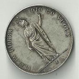 Italia (Provisional Lombardía), 5 liras, 1848. 172839701