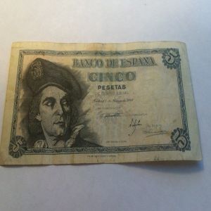 Billetes 5 pesetas 391406838