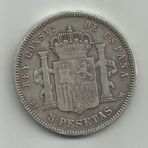 5 Pesetas Alfonso XIII 1890 ¿DEM? 455449765