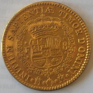 8 Escudos de Felipe V (1700-1746), ceca México, año 1734. FALSA. 580671695