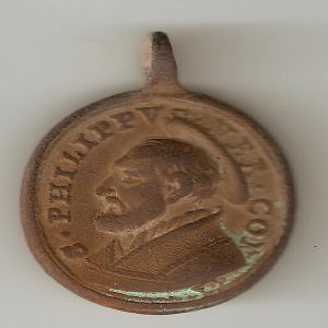 Medalla de S. Carlos Borromeo / S. Felipe Neri - s. XVIII 595393863