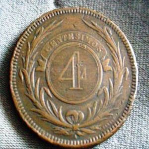 Uruguay, 4 céntimos, 1869. 870682971