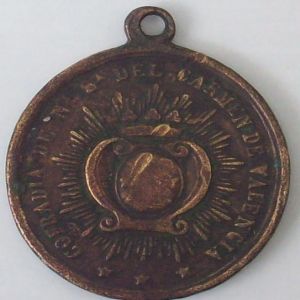 medalla V. del Carmen de Valencia / Insignia cofradía - s. XIX-XX 908092260