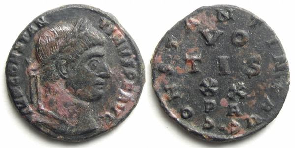 AE3 de Constantino I. CONSTANTINI AVG. VO / TIS / XX. Arlés _arles_RIC_VII_208