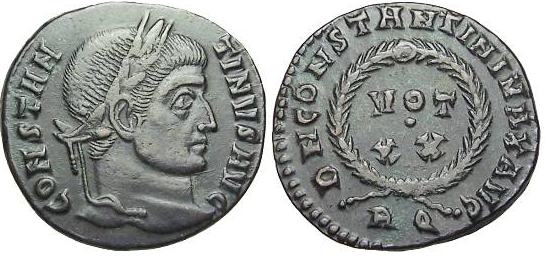 AE3 de Constantino I - DN CONSTANTINI MAX AVG - VOT/XX - Roma _rome_RIC_vII_237.2