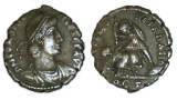 AE3 de Constancio II. FEL TEMP REPARATIO. Soldado romano alanceando a jinete caído. Roma _rome_RIC_VIII_309_T.th