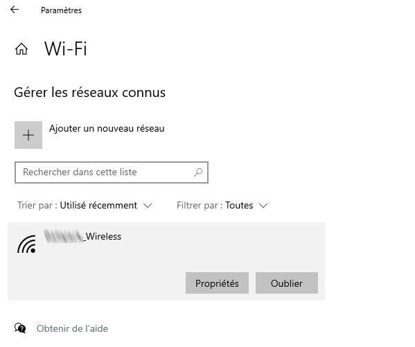 Comment oublier (supprimer) un réseau Wifi | Trouver le mot de passe du réseau Wi-Fi dans Windows Oublier-wifi-parametres-windows10