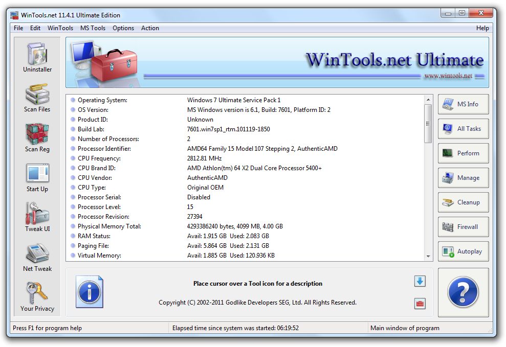 اقوى البرامج لصيانة كامله للنظامWinTools.net Professional 10.5.1.0 Wintoolsultimate