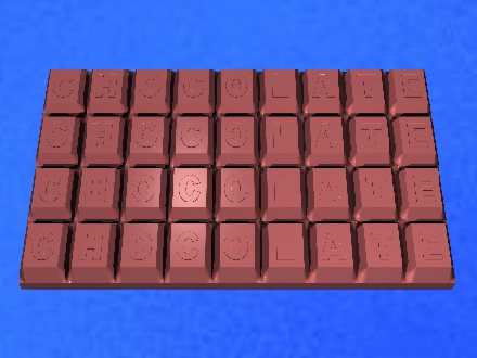 Picture counter game Chocolate-bar