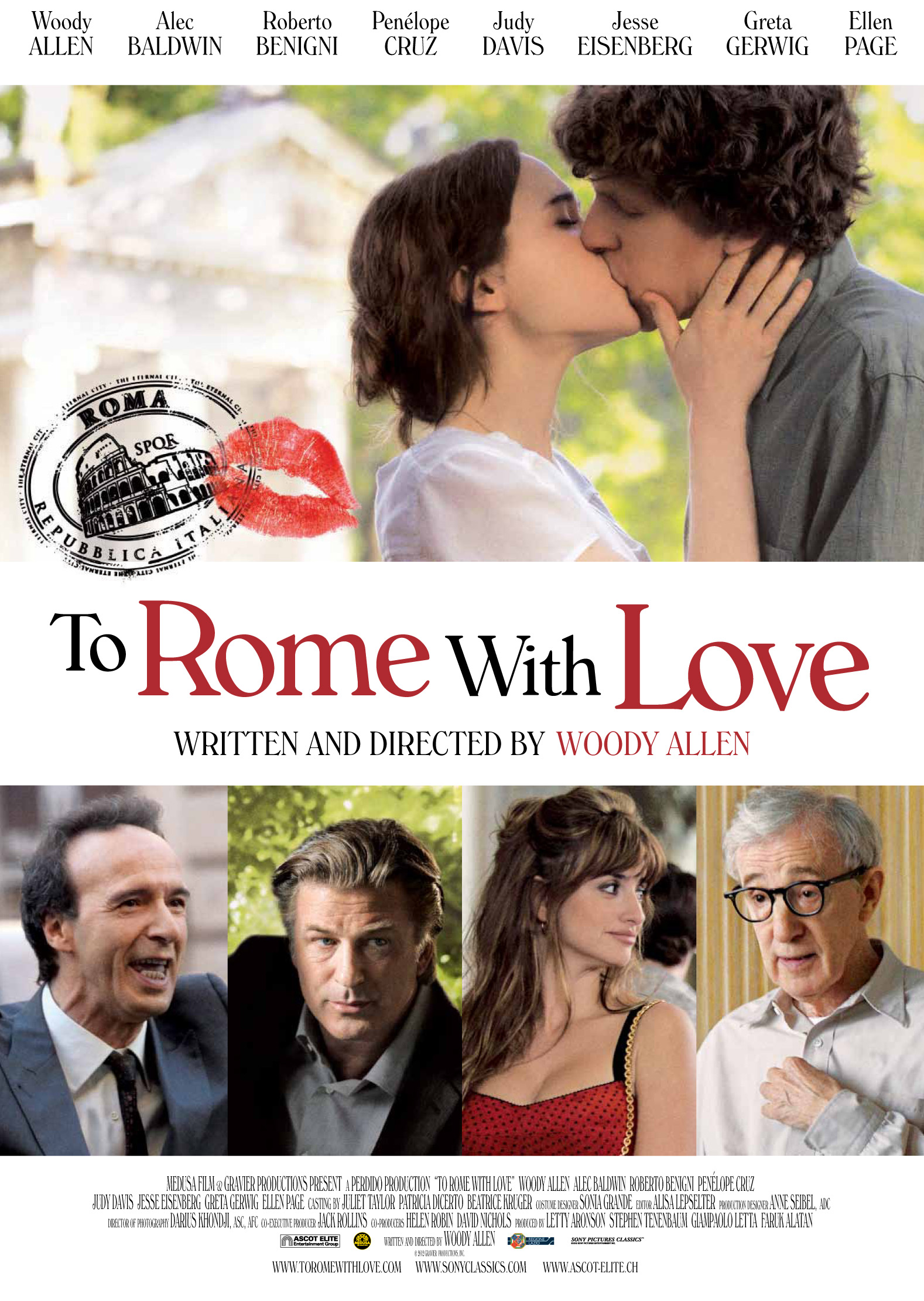 Woody Allen :To Rome With Love (2012) To-rome-with-love-poster1