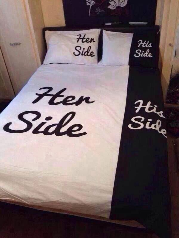 do you relate? Her-Side-va-His-Side-Sheets