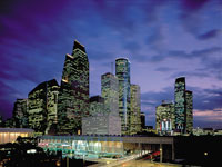 Lieu et deadline. Houston-skyline