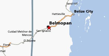 Belize Belmopan-hotels-map