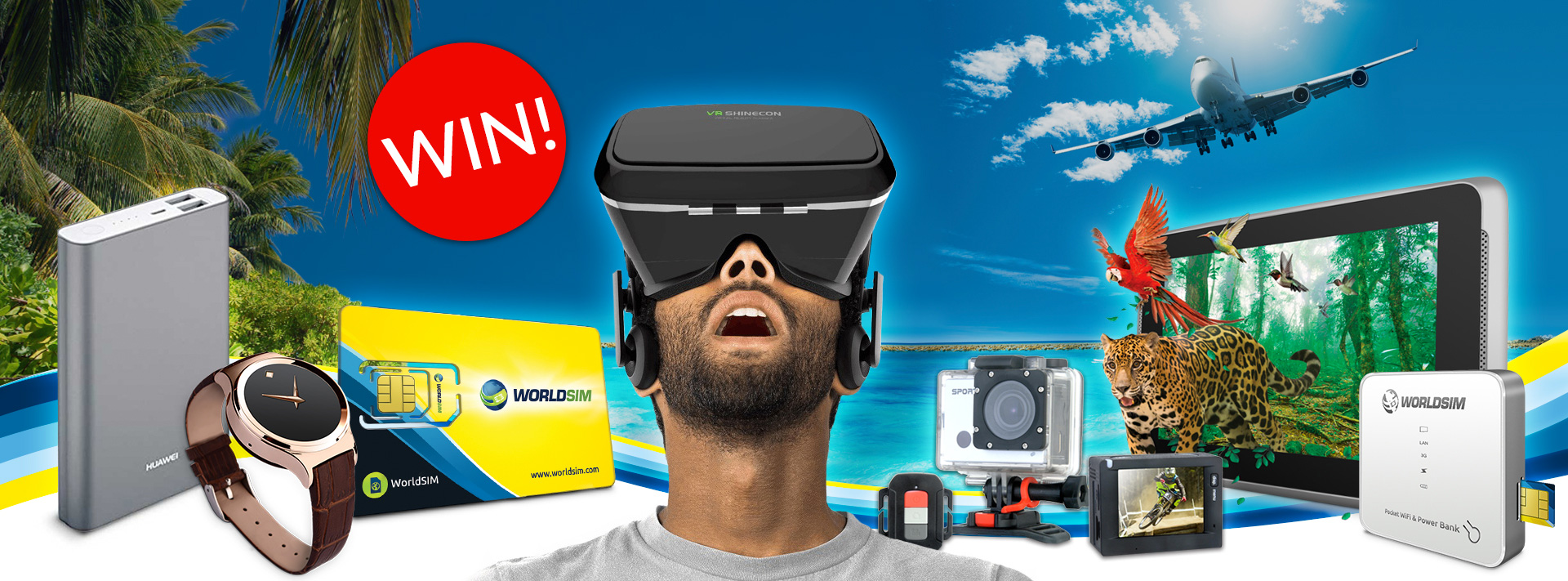 Win a summer a holiday travel accessories prize pack Header-WorldSIM-Competition