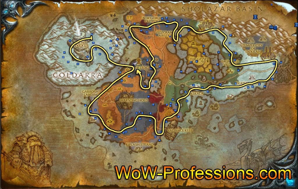 Mining Guide 1-450 Borean_tundra_wow_mining_map