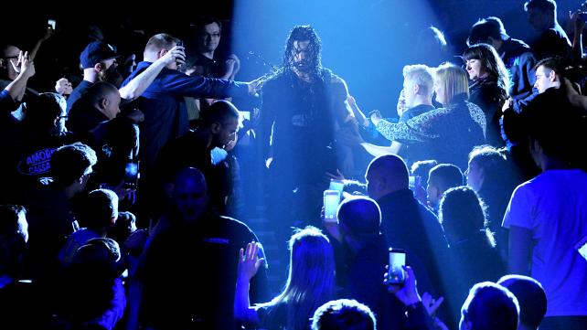 PWE First Anniversary Show *LIVE* Roman-Reigns-Entrance-Between-WWE-Audience