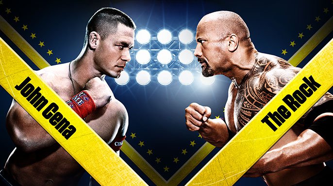 WrestleMania XXVIII Rock-cena-match