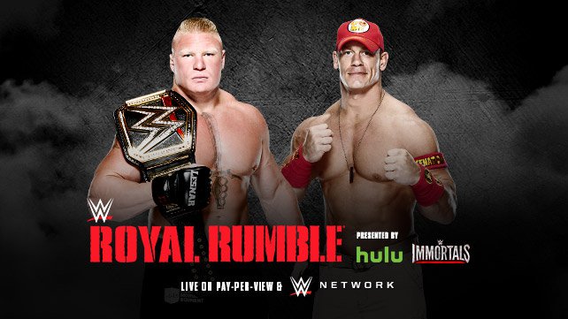 WWE Royal Rumble 2015 20141215_LIGHT_Rumble_Match_LesnarCena_HOME