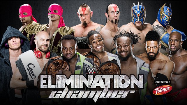 [Elimination Chamber] Tag Team Championship Match : New Day (c) vs. Cesaro & Kidd vs. Los Matadores vs. Prime Time Players vs. The Ascension vs. Lucha Dragons 20150517_elimination_EP_LIGHT_HP_matches-tag
