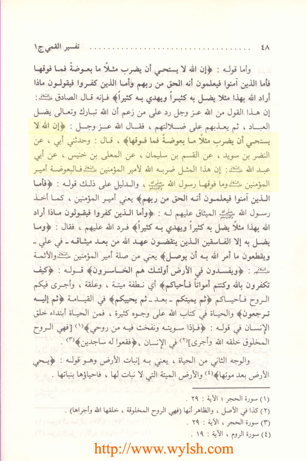 مارأيك أخي الشيعي بما قاله شيخ المفسرين علي القمي في حق رسول الله صلى الله عليه وسلم وأمير Wylsh207