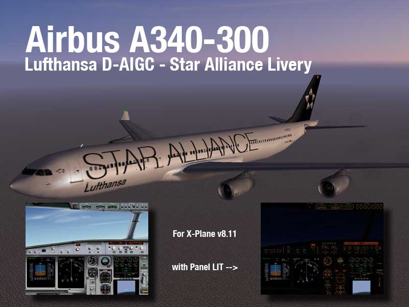 X-PLANE 821 vs Flight Simulator SA_A340-300_Big