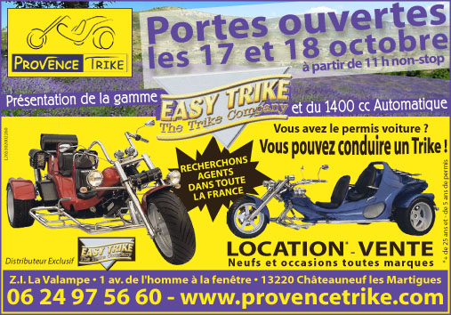 Portes Ouvertes Provence Trike 17/18 Octobre PortesOuvertesProvencetrike