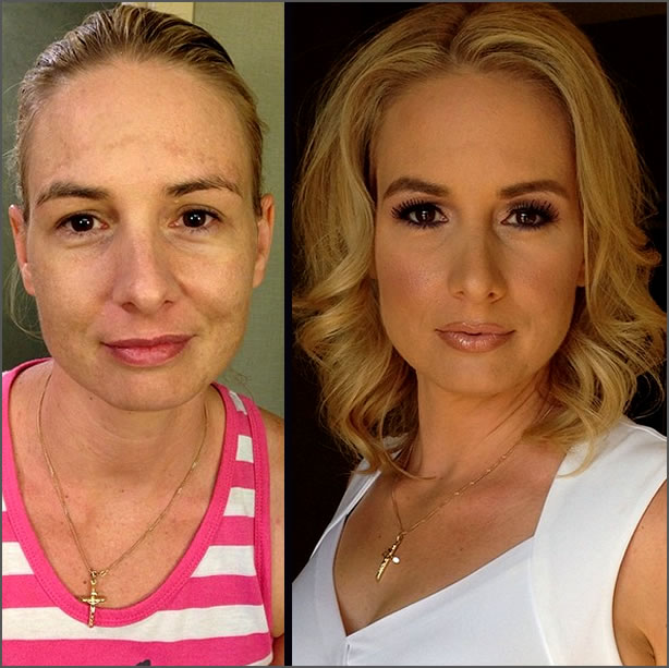 El antes y despues..... Maquillaje-mujer