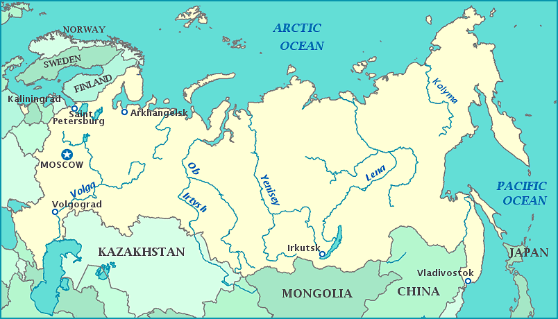 10 najvecih i najduzih reka na svetu Map-of-russia