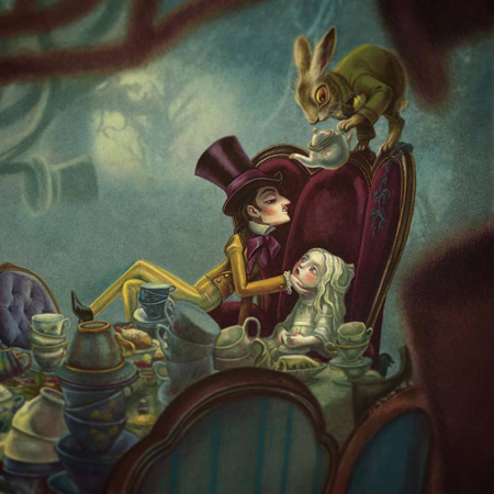 Alice au pays des merveilles, illustré par Benjamin Lacombe. Lacombe_452