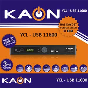 Kaon 11600 Fta Usb Pvr Uydu Alıcı 004809