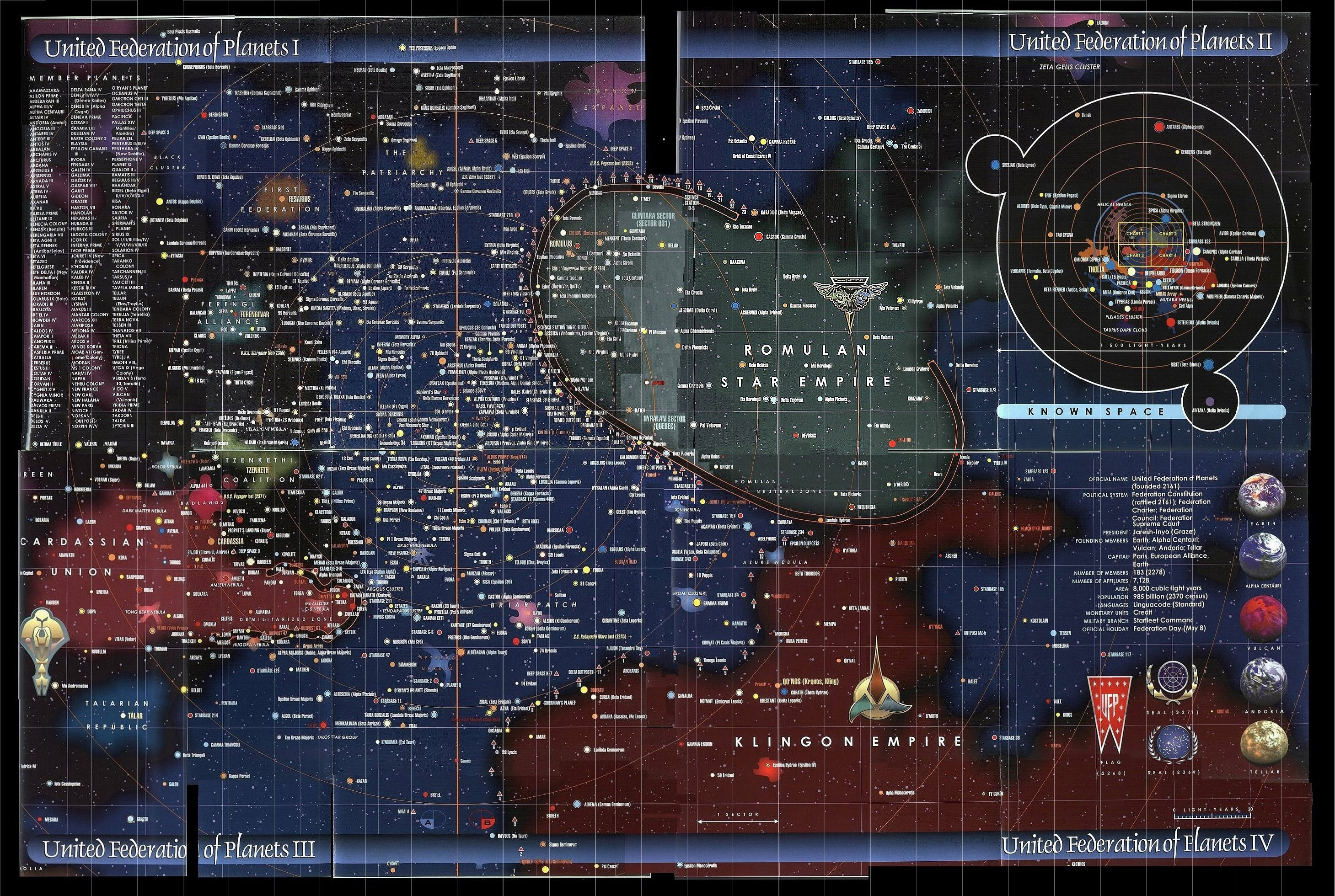 la galaxie dans le monde star trek Star_trek_map2