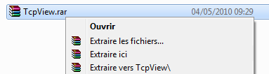 Exécuter en tant qu'administrateur dans le menu contextuel pour tous les types de fichiers Extraire-ici