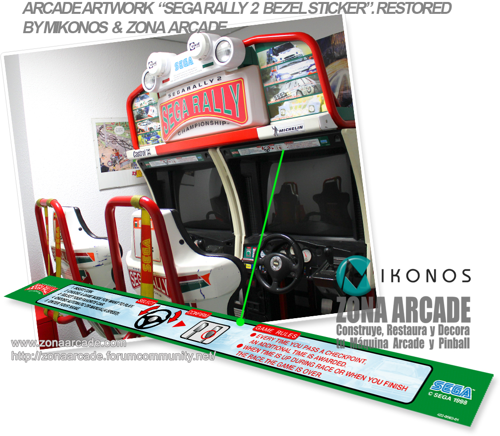 [FILES/SKILL IN EXCHANGE] ARCADE ARTWORK GALLERY in develop Sega%20Rally%202%20Bezel%20Sticker.%20Restored%20Mikonos1