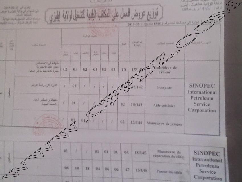 إعلان مسابقة توظيف SINOPEC International Petroleum service corporation فيفري 2015 603551081