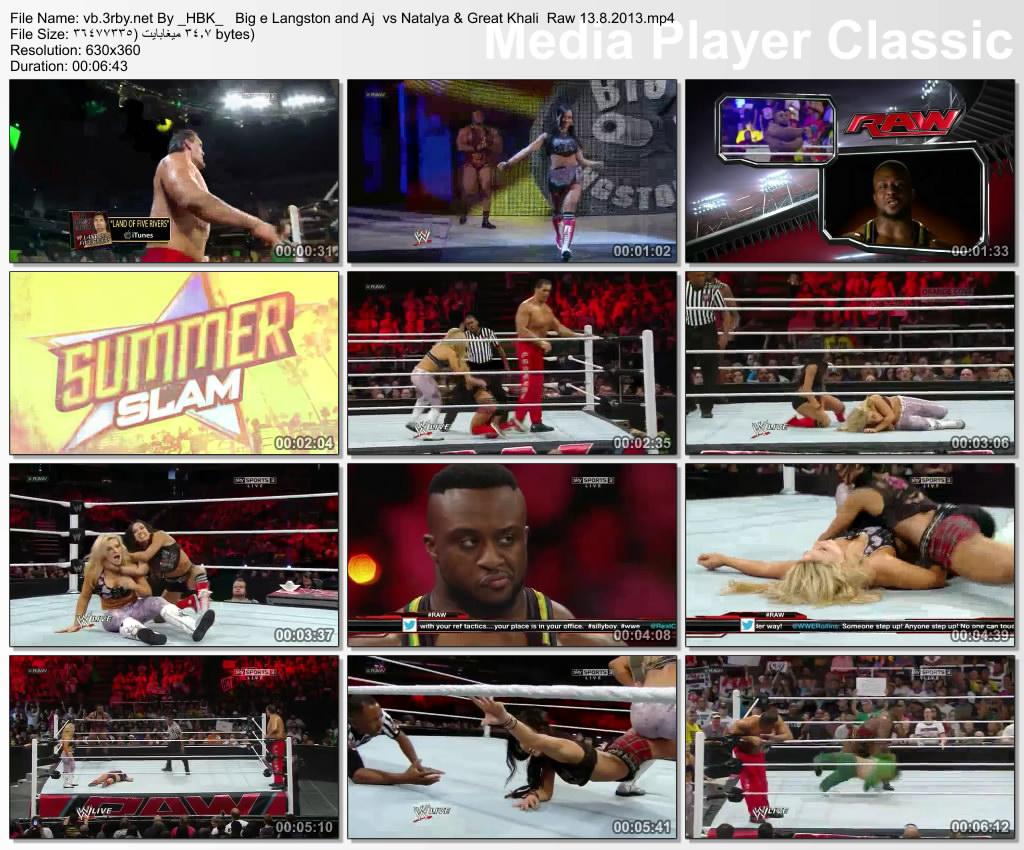 Big e Langston and Aj vs Nataly\a & Great Khali  114644045