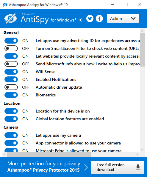 Ashampoo AntiSpy for Windows 10 v1.0.2  Hrdlwnbwph9