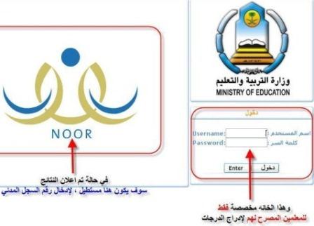 نظام نور وتسجيل طلاب الصف الاول ابتدائي 777554540