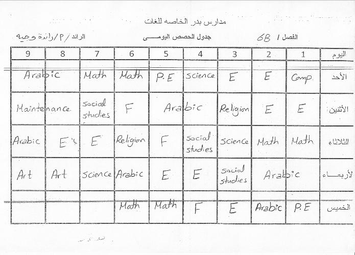 جداول الحصص للعام الدراسى 2017-2018 828763540