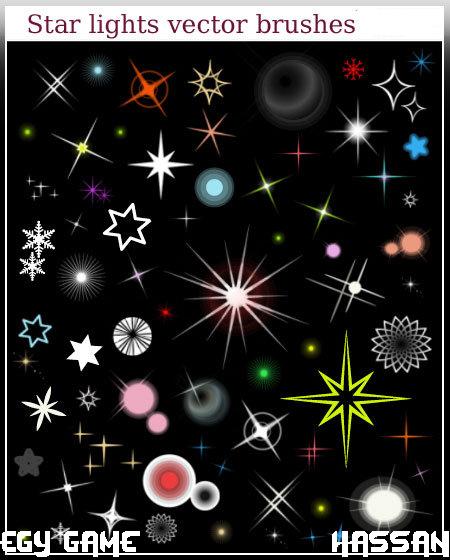 فرش نجوم مضيئة ساطعة ملونة Star lights vector 131152392