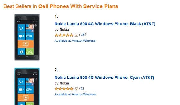  Nokia Lumia 900 يتصدر مبيعات Amazon 584184132