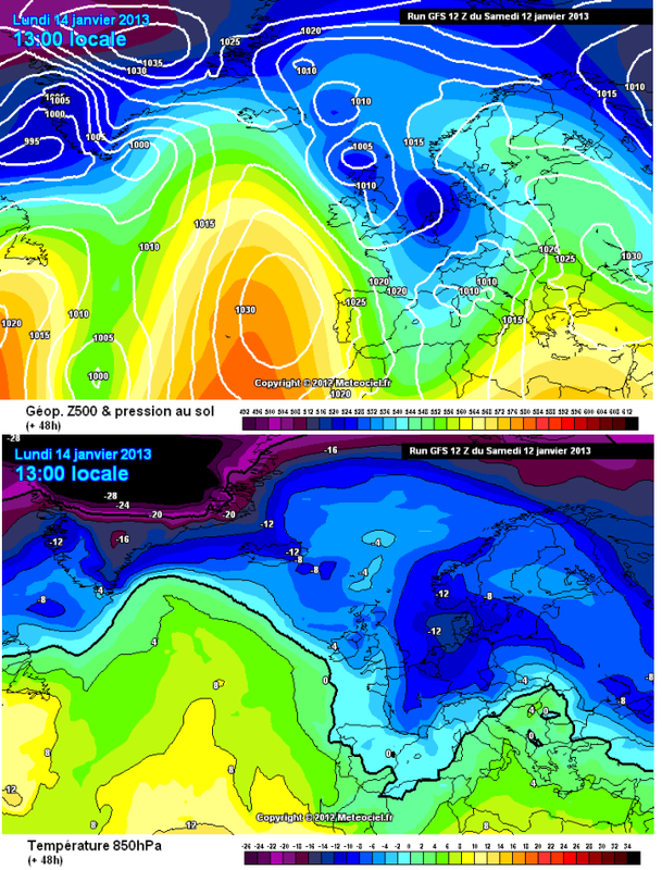 2013 - La settimana dell'apoteosi nevosa (forse anche al piano 14-16 gennaio 2013) Gfs-0-48