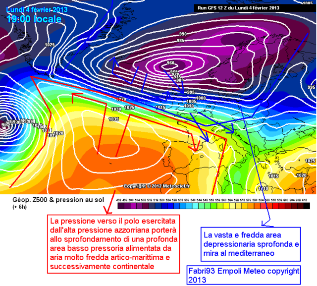  Peggioramento 6-7-8 Febbraio 2013 (Arriva l'aria fredda artica e continentale) Gfs-0-6