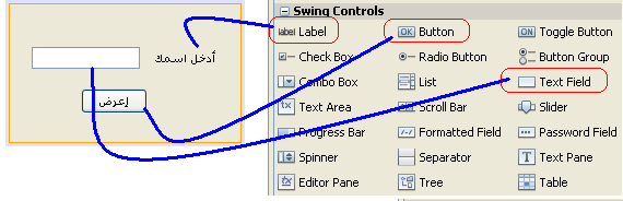 دورة الجافا الرسومية بأستخدام NetBeans ...الدرس(10)_التعامل مع العناصر الرسومية (مكونات النصوص Text Components)! 307468531