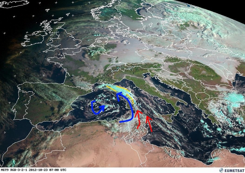 Il vortice polare è disturbato (E' l'ora del nostro tardo autunno di transizione).... EUMETSAT-MSG-RGB-naturalcolor-centralEurope