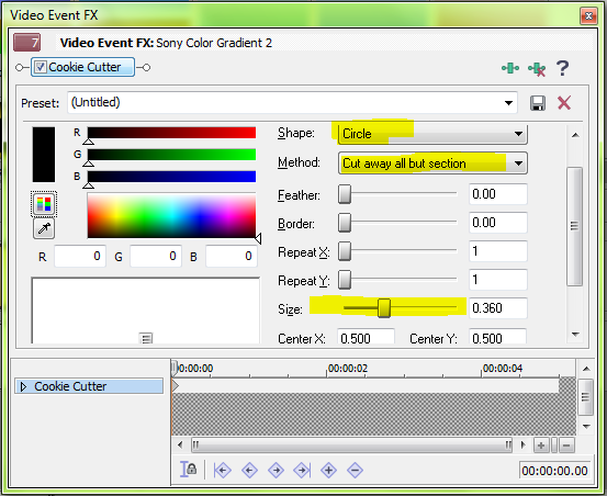 How to make circles in Sony Vegas Pro 8.0,. 7874527