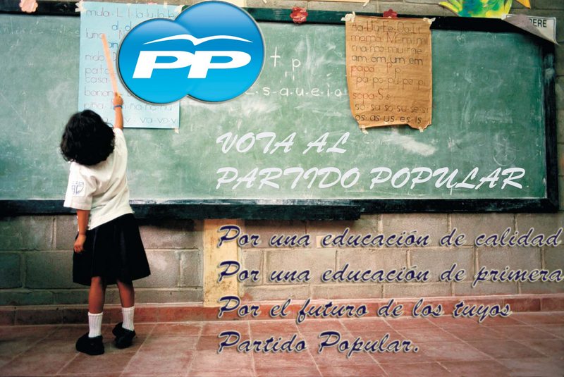 Campaña electoral del Partido Popular (PP) FotoEducacion