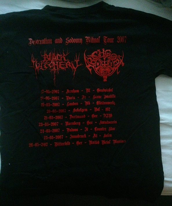 Vk Archgoat/Back Witchery Tour Shirt in Medium Yjaxzfia7bxo